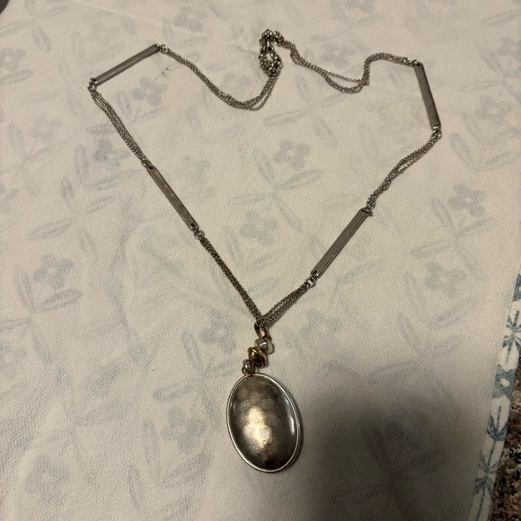 Lucky Brand Jewelry - Lucky Brand Silver Oval Pendant Necklace